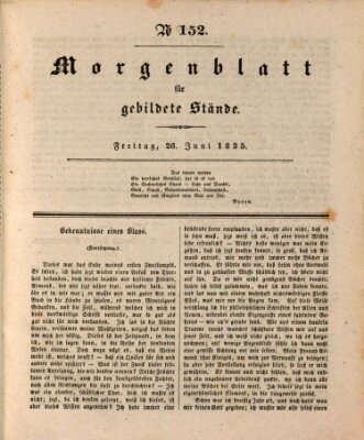 Morgenblatt für gebildete Stände Freitag 26. Juni 1835