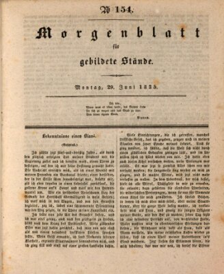 Morgenblatt für gebildete Stände Montag 29. Juni 1835
