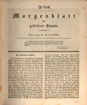 Morgenblatt für gebildete Stände Freitag 3. Juli 1835