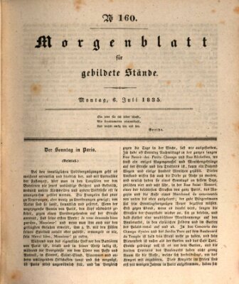 Morgenblatt für gebildete Stände Montag 6. Juli 1835