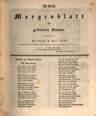 Morgenblatt für gebildete Stände Mittwoch 8. Juli 1835