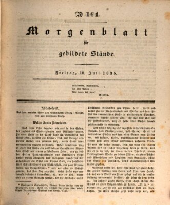 Morgenblatt für gebildete Stände Freitag 10. Juli 1835