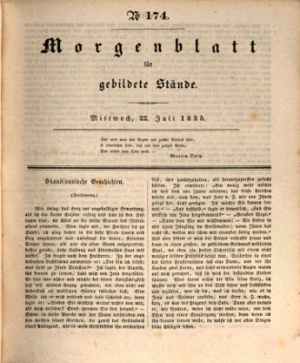 Morgenblatt für gebildete Stände Mittwoch 22. Juli 1835