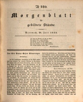 Morgenblatt für gebildete Stände Mittwoch 29. Juli 1835