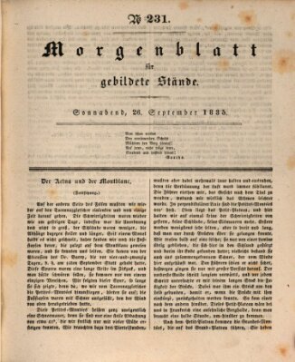 Morgenblatt für gebildete Stände Samstag 26. September 1835