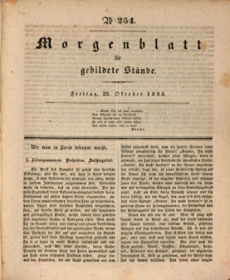 Morgenblatt für gebildete Stände Freitag 23. Oktober 1835