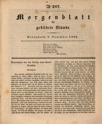 Morgenblatt für gebildete Stände Samstag 7. November 1835