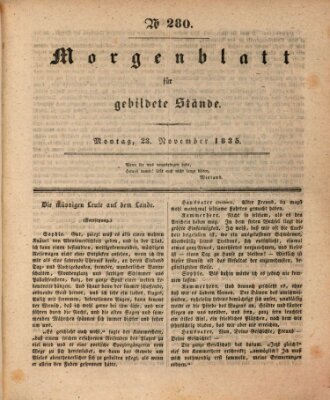 Morgenblatt für gebildete Stände Montag 23. November 1835