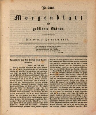 Morgenblatt für gebildete Stände Mittwoch 2. Dezember 1835