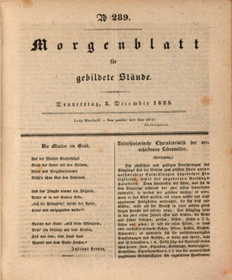 Morgenblatt für gebildete Stände Donnerstag 3. Dezember 1835