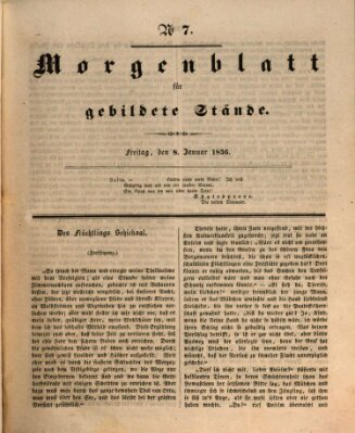 Morgenblatt für gebildete Stände Freitag 8. Januar 1836