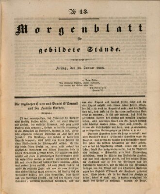 Morgenblatt für gebildete Stände Freitag 15. Januar 1836