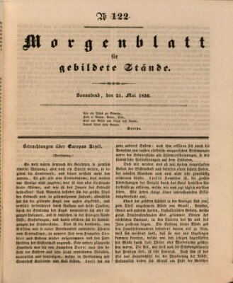 Morgenblatt für gebildete Stände Samstag 21. Mai 1836