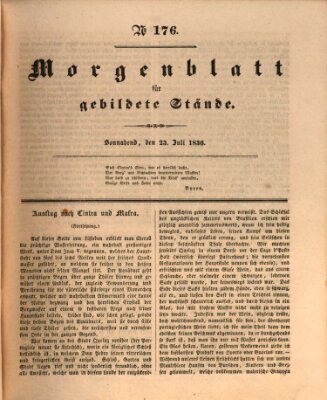 Morgenblatt für gebildete Stände Samstag 23. Juli 1836