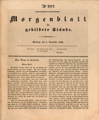 Morgenblatt für gebildete Stände Montag 7. November 1836