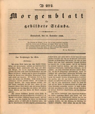 Morgenblatt für gebildete Stände Samstag 12. November 1836