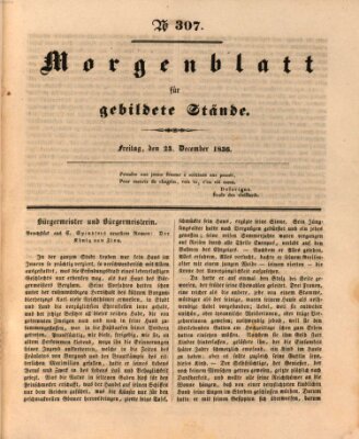 Morgenblatt für gebildete Stände Freitag 23. Dezember 1836