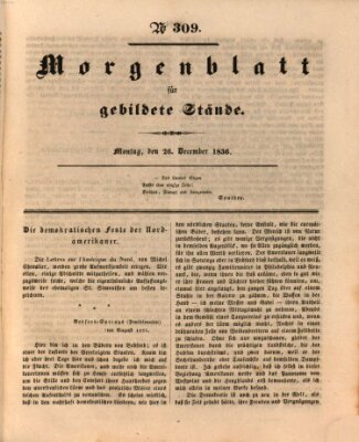 Morgenblatt für gebildete Stände Montag 26. Dezember 1836