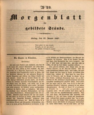 Morgenblatt für gebildete Stände Freitag 27. Januar 1837
