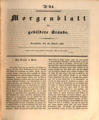 Morgenblatt für gebildete Stände Samstag 28. Januar 1837