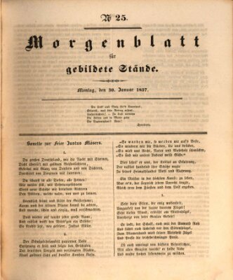 Morgenblatt für gebildete Stände Montag 30. Januar 1837