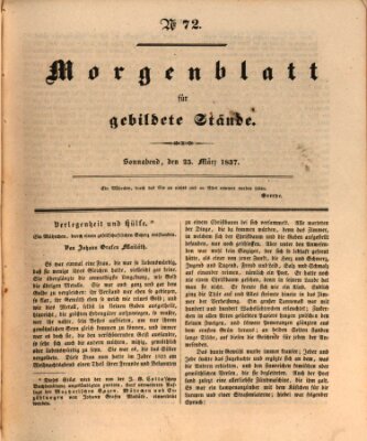 Morgenblatt für gebildete Stände Samstag 25. März 1837