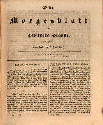 Morgenblatt für gebildete Stände Samstag 8. April 1837