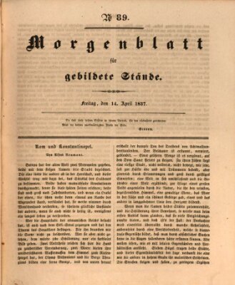 Morgenblatt für gebildete Stände Freitag 14. April 1837