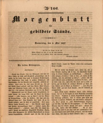 Morgenblatt für gebildete Stände Donnerstag 4. Mai 1837