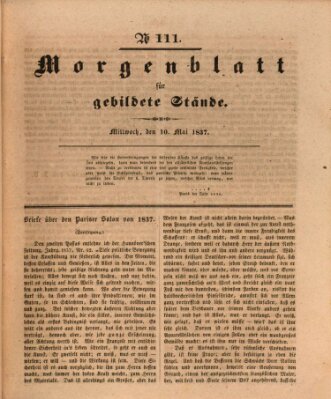 Morgenblatt für gebildete Stände Mittwoch 10. Mai 1837