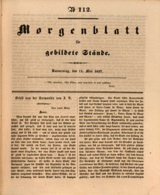 Morgenblatt für gebildete Stände Donnerstag 11. Mai 1837