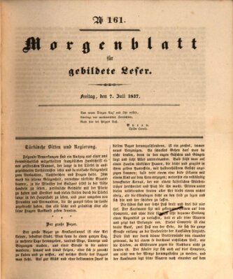 Morgenblatt für gebildete Leser (Morgenblatt für gebildete Stände) Freitag 7. Juli 1837