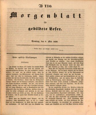 Morgenblatt für gebildete Leser (Morgenblatt für gebildete Stände) Dienstag 8. Mai 1838