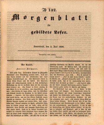 Morgenblatt für gebildete Leser (Morgenblatt für gebildete Stände) Samstag 2. Juni 1838