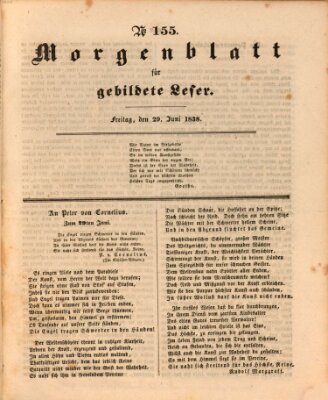 Morgenblatt für gebildete Leser (Morgenblatt für gebildete Stände) Freitag 29. Juni 1838
