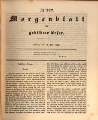 Morgenblatt für gebildete Leser (Morgenblatt für gebildete Stände) Freitag 13. Juli 1838