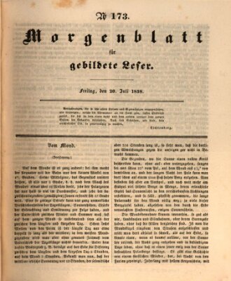 Morgenblatt für gebildete Leser (Morgenblatt für gebildete Stände) Freitag 20. Juli 1838