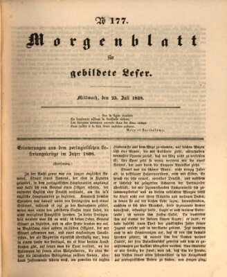 Morgenblatt für gebildete Leser (Morgenblatt für gebildete Stände) Mittwoch 25. Juli 1838