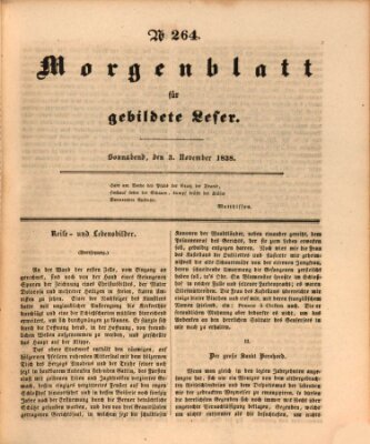 Morgenblatt für gebildete Leser (Morgenblatt für gebildete Stände) Samstag 3. November 1838