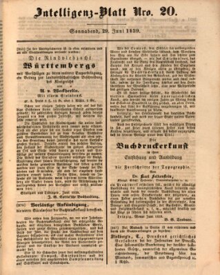 Morgenblatt für gebildete Leser (Morgenblatt für gebildete Stände) Samstag 29. Juni 1839