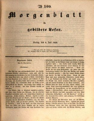 Morgenblatt für gebildete Leser (Morgenblatt für gebildete Stände) Freitag 5. Juli 1839