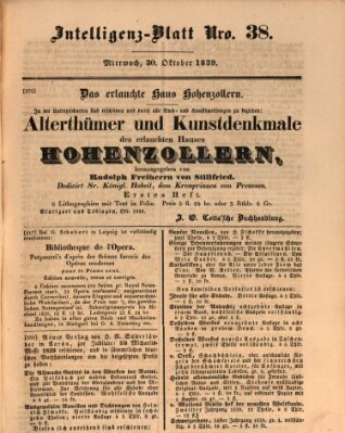 Morgenblatt für gebildete Leser (Morgenblatt für gebildete Stände) Mittwoch 30. Oktober 1839