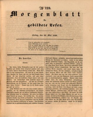 Morgenblatt für gebildete Leser (Morgenblatt für gebildete Stände) Freitag 22. Mai 1840