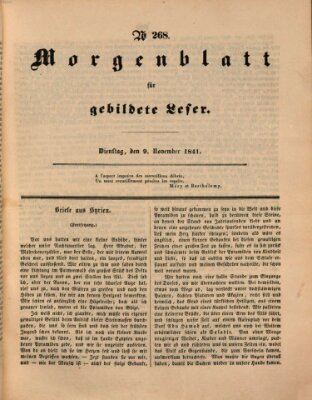 Morgenblatt für gebildete Leser (Morgenblatt für gebildete Stände) Dienstag 9. November 1841
