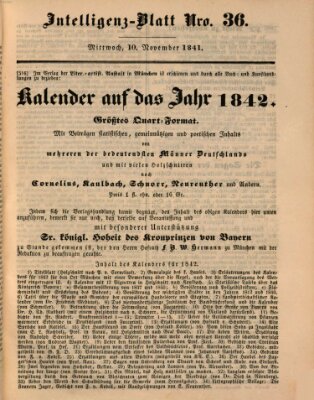 Morgenblatt für gebildete Leser (Morgenblatt für gebildete Stände) Mittwoch 10. November 1841