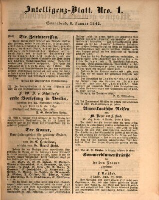 Morgenblatt für gebildete Leser (Morgenblatt für gebildete Stände) Samstag 8. Januar 1842