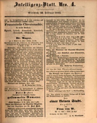 Morgenblatt für gebildete Leser (Morgenblatt für gebildete Stände) Mittwoch 23. Februar 1842