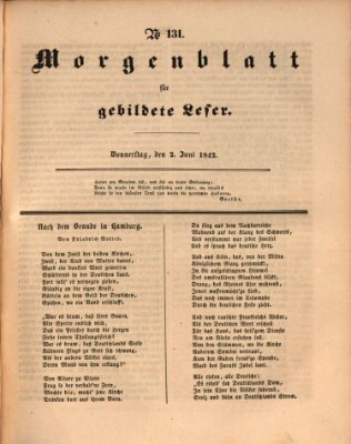 Morgenblatt für gebildete Leser (Morgenblatt für gebildete Stände) Donnerstag 2. Juni 1842