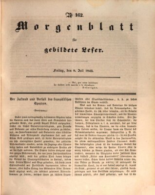 Morgenblatt für gebildete Leser (Morgenblatt für gebildete Stände) Freitag 8. Juli 1842