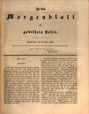 Morgenblatt für gebildete Leser (Morgenblatt für gebildete Stände) Samstag 9. Juli 1842